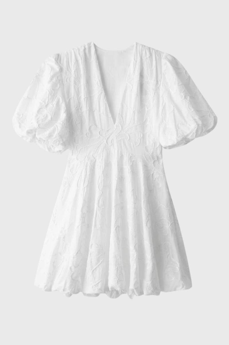 Robe Mini Femme en tissu léger, col V, coupe confortable – Menvelo