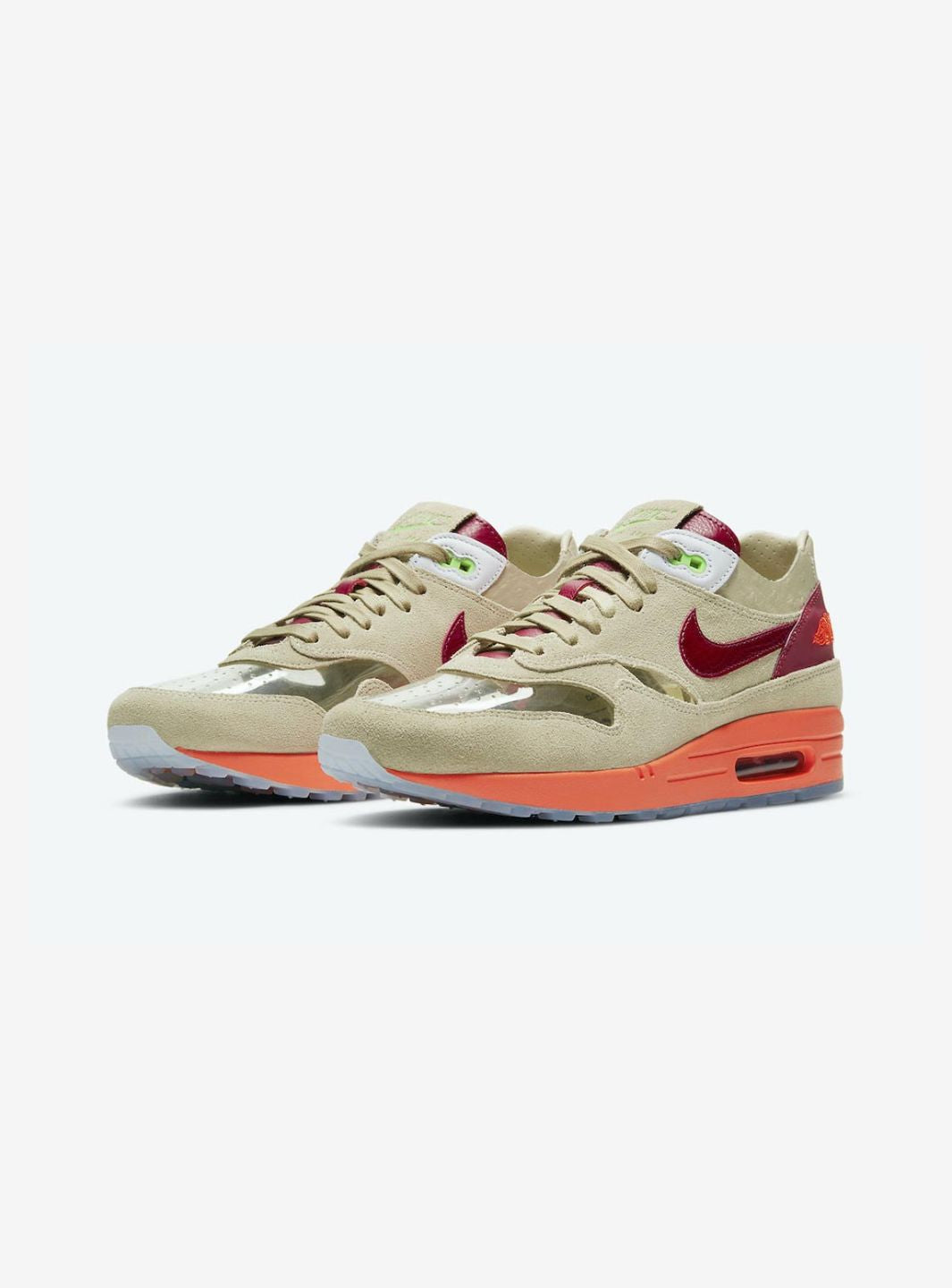 Nike Air Max 1 x CLOT Kiss of Death Baskets Beige Rouge Homme Femme - 2