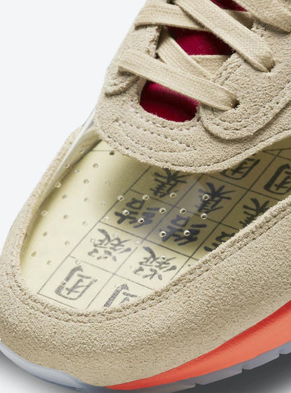 Nike Air Max 1 x CLOT Kiss of Death Baskets Beige Rouge Homme Femme - 3