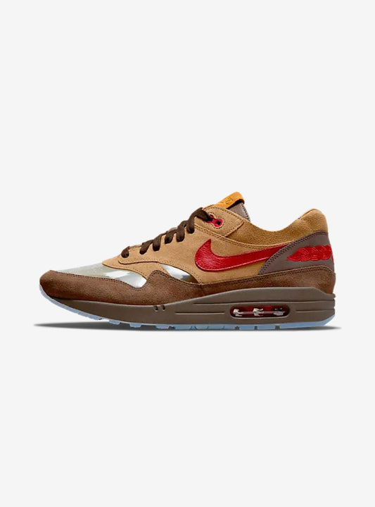 Nike Air Max 1 x CLOT Kiss of Death CHA Baskets Beige Marron Homme Femme - 1