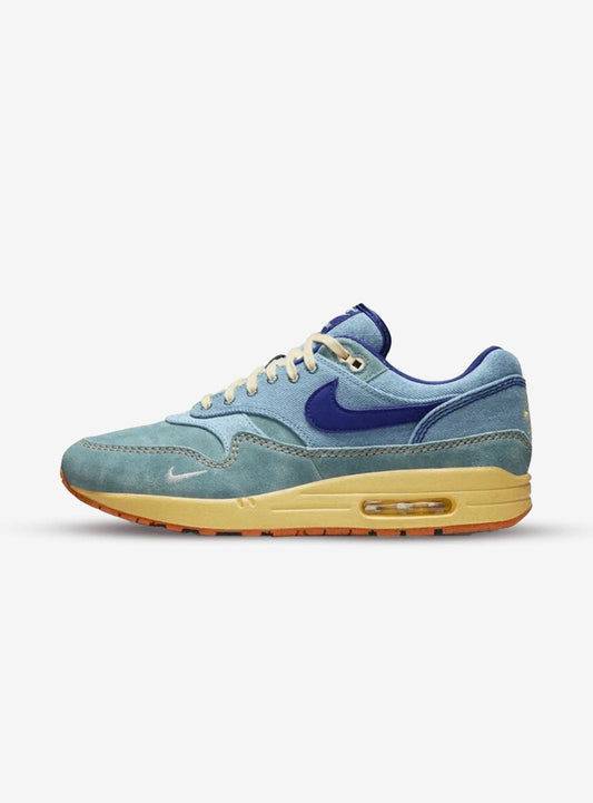 Nike Air Max 1 Premium Dirty Denim Baskets Bleu Vert Homme Femme - 1