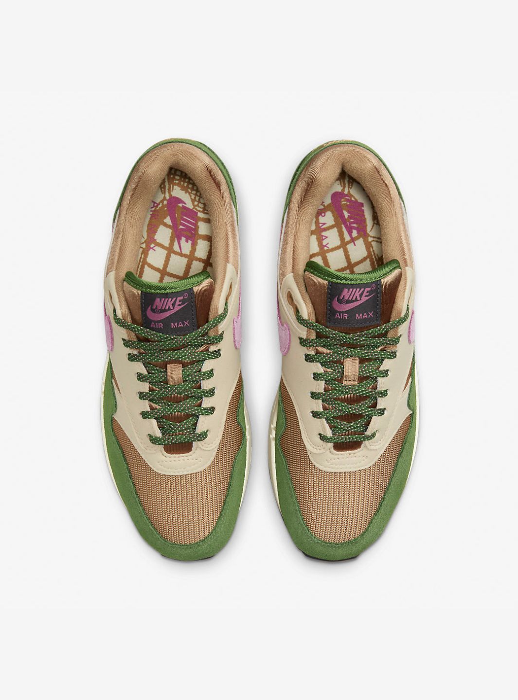 Nike Air Max 1 SH Treeline Baskets Vert Beige Homme Femme - 4