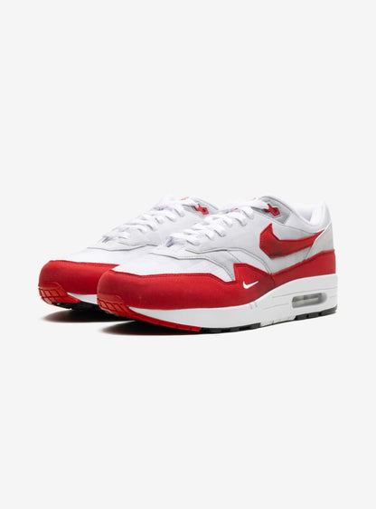 Nike Air Max 1 .SWOOSH Low Poly Baskets Blanc Rouge Homme Femme - 2