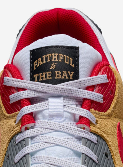 Nike Air Max 90 San Francisco 49ers Baskets Blanc Rouge Homme Femme - 7