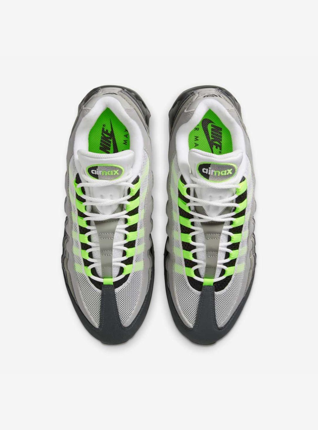 Nike Air Max 95 OG Big Bubble Neon Baskets Gris Noir Homme Femme - 4