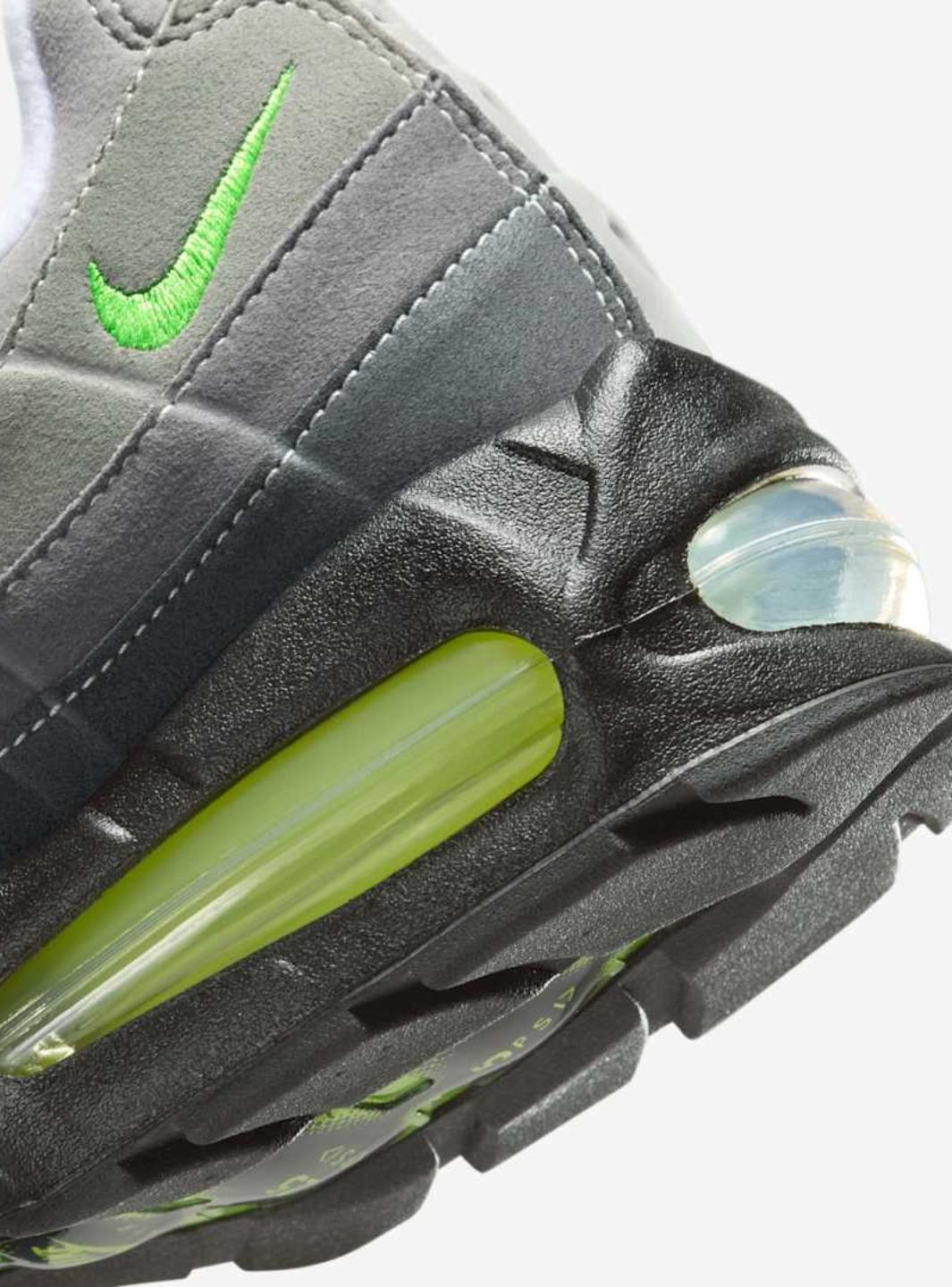 Nike Air Max 95 OG Big Bubble Neon Baskets Gris Noir Homme Femme - 5