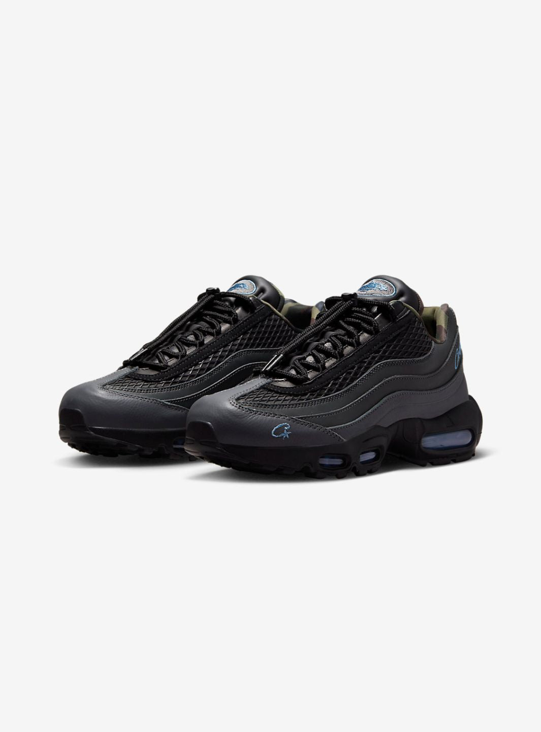 Nike Air Max 95 SP x Corteiz Aegean Storm Baskets Gris Bleu Homme Femme - 2