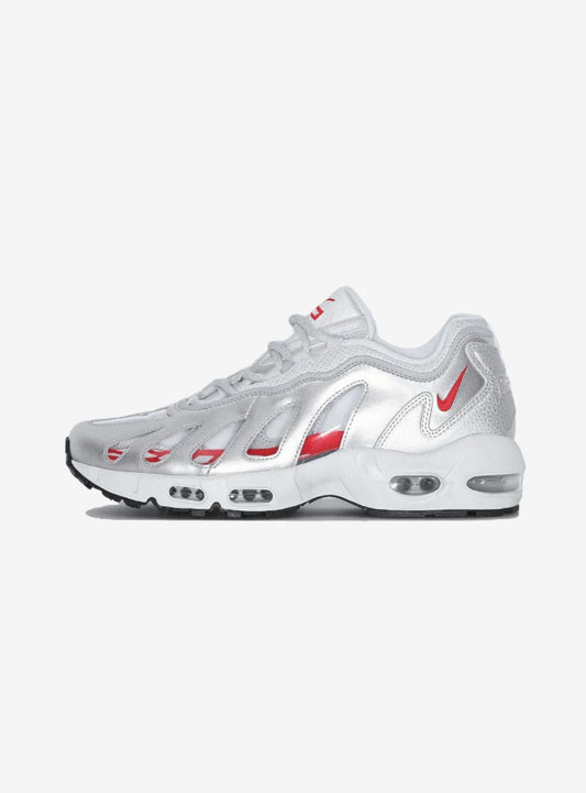 Nike Air Max 96 x Supreme Silver Bullet Baskets Argent Rouge Homme Femme - 1