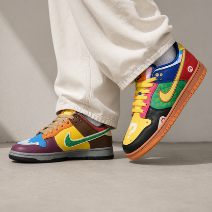 Nike Dunk Low What the Super Mario Baskets Multicolore Homme Femme - 6