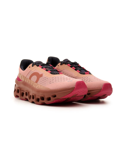 On Cloudmonster Rose/Cork | Femme | Chaussures Running | Amorti Helion