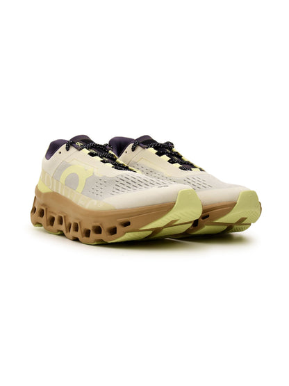 On Cloudmonster Cream/Dune | Homme | Chaussures Running | Amorti Helion