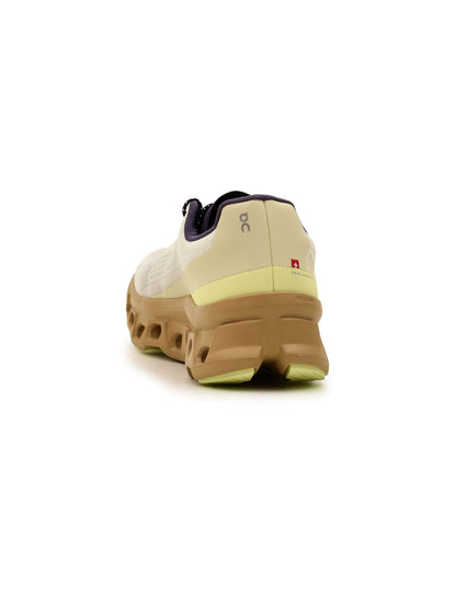On Cloudmonster Cream/Dune | Homme | Chaussures Running | Amorti Helion