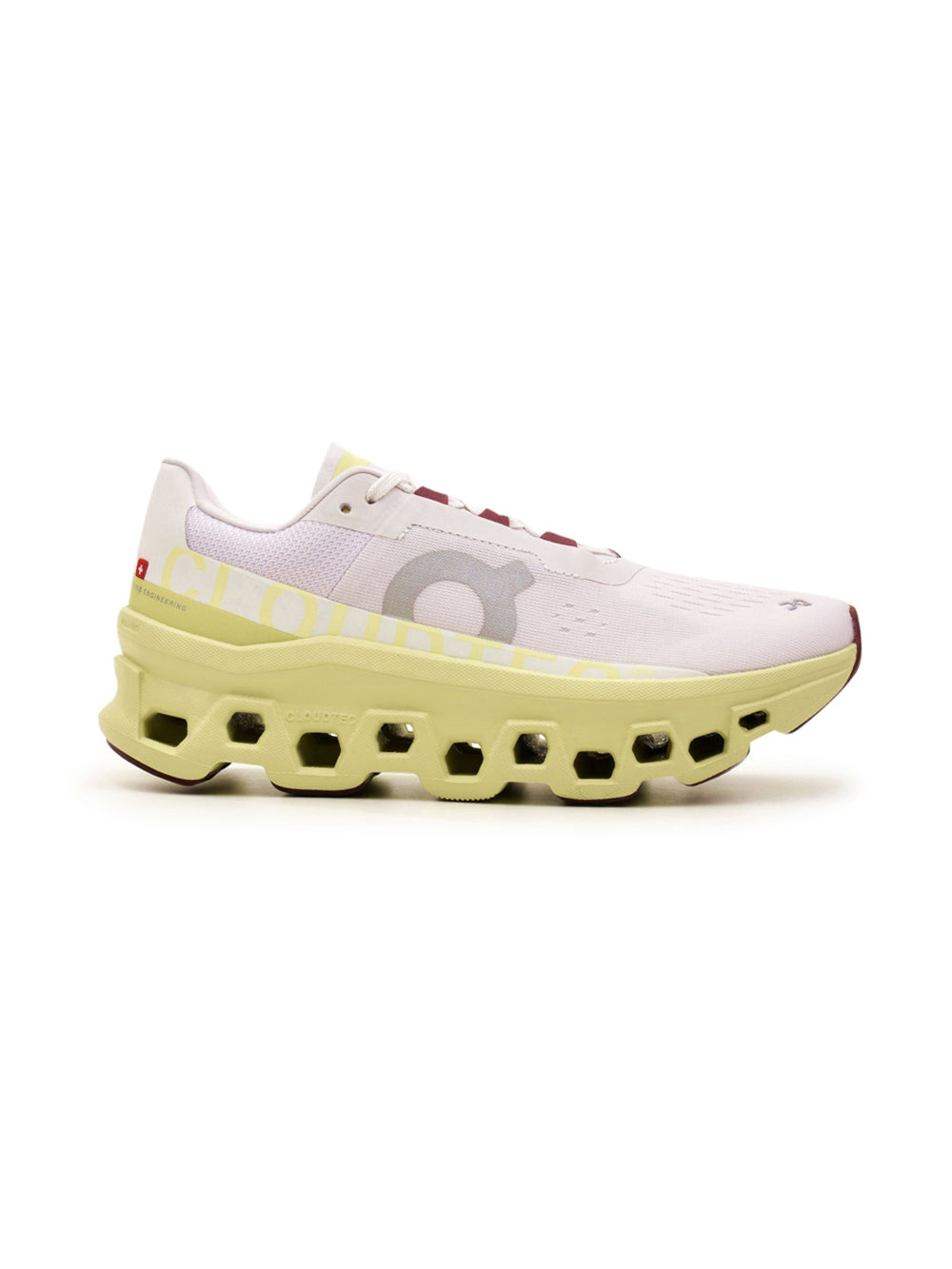 On Cloudmonster Frost/Acacia | Homme | Chaussures Running | Amorti Helion