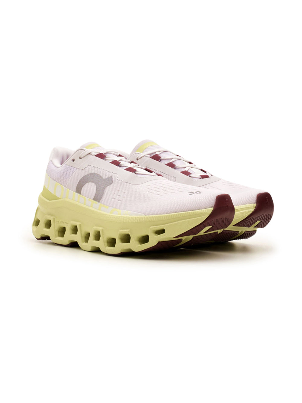 On Cloudmonster Frost/Acacia | Homme | Chaussures Running | Amorti Helion