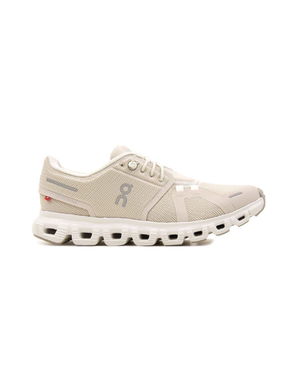 On Cloud 6 Pearl White | Femme | Chaussures Running | Mesh CloudTec
