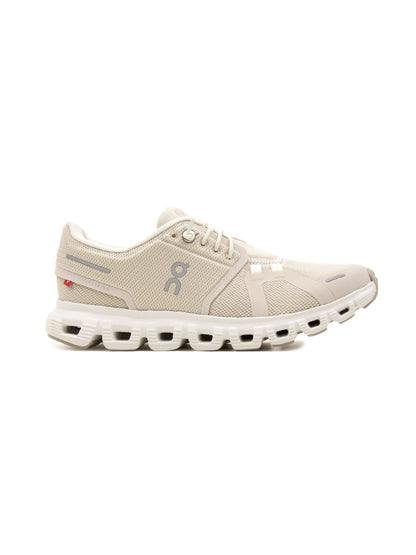 On Cloud 6 Pearl White | Femme | Chaussures Running | Mesh CloudTec