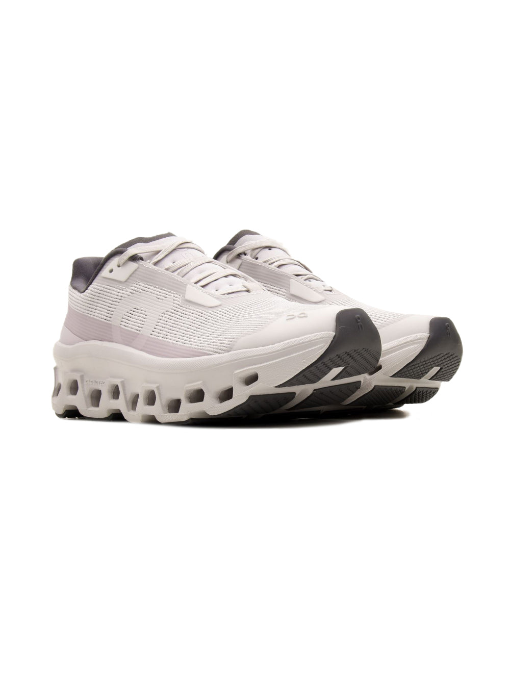 On Cloudmonster Void Ivory/Wolf | Femme | Chaussures Running | Mesh Tactile