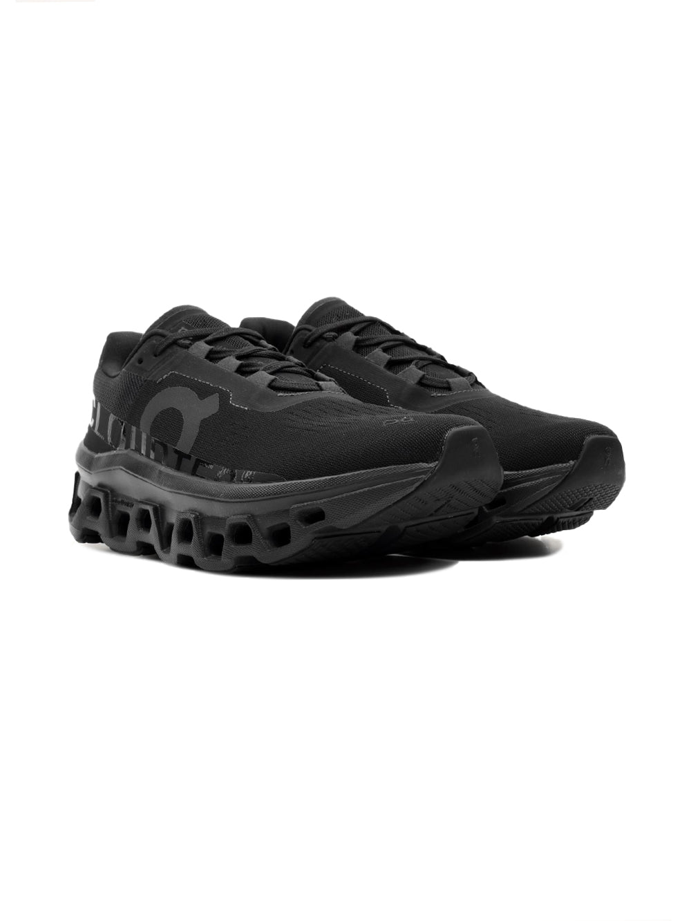 On Cloudmonster All Black | Homme | Chaussures Running | Amorti Helion