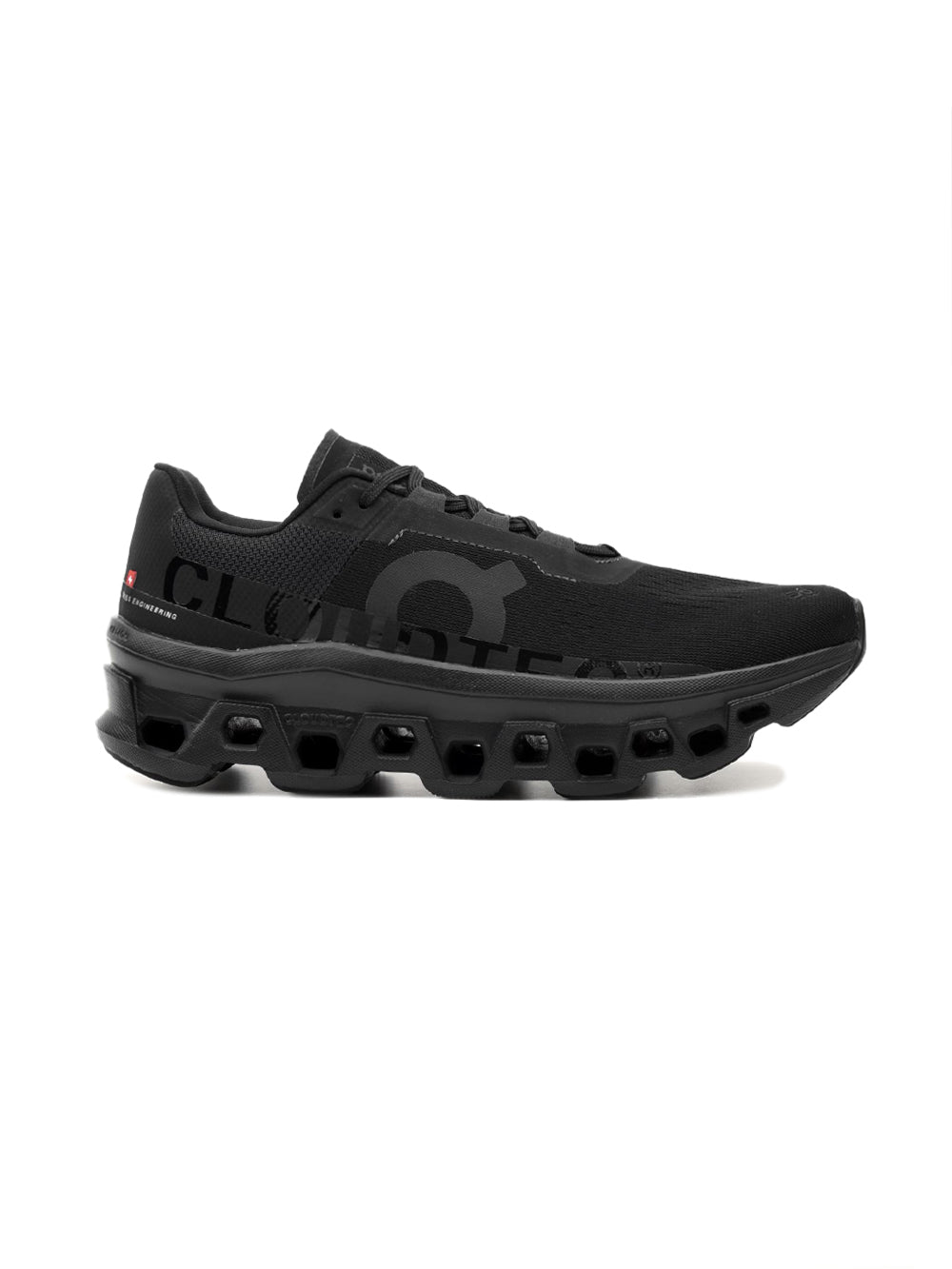 On Cloudmonster All Black | Homme | Chaussures Running | Amorti Helion
