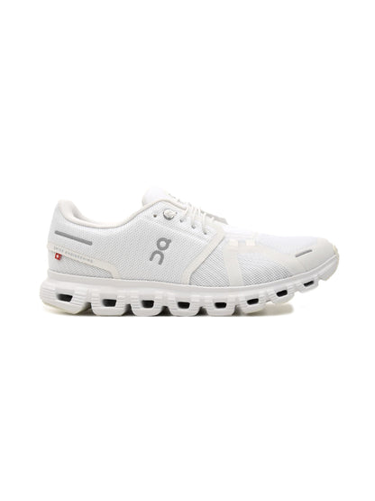 On Cloud 6 White/White | Homme | Chaussures Running | Mesh CloudTec