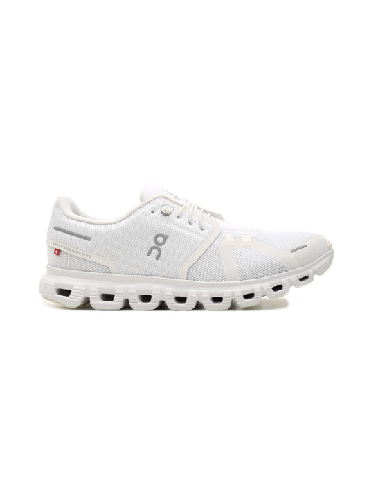 On Cloud 6 White/White Scarpe da running in mesh CloudTec da uomo
