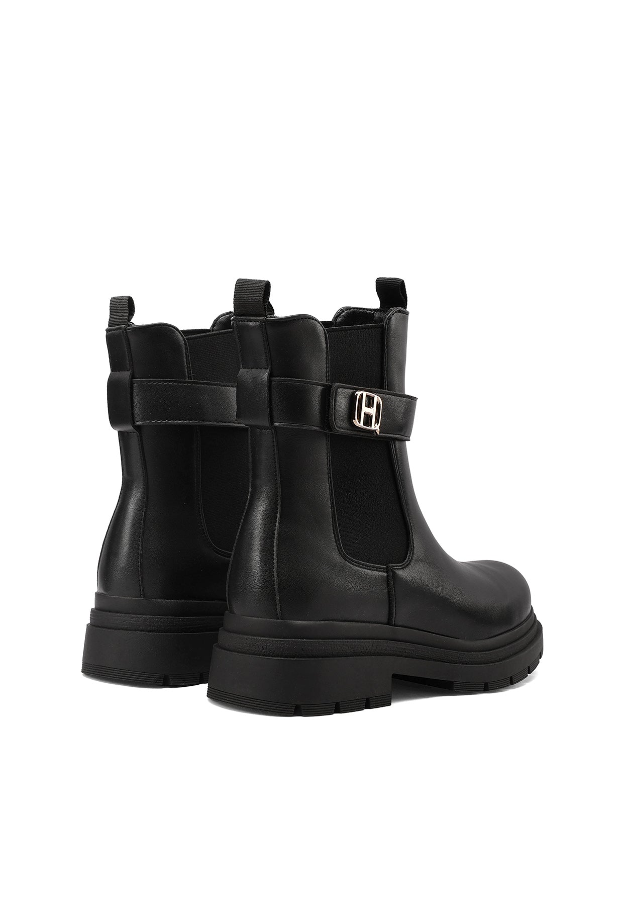 Bottines Chelsea Femme Prune – vue arrière