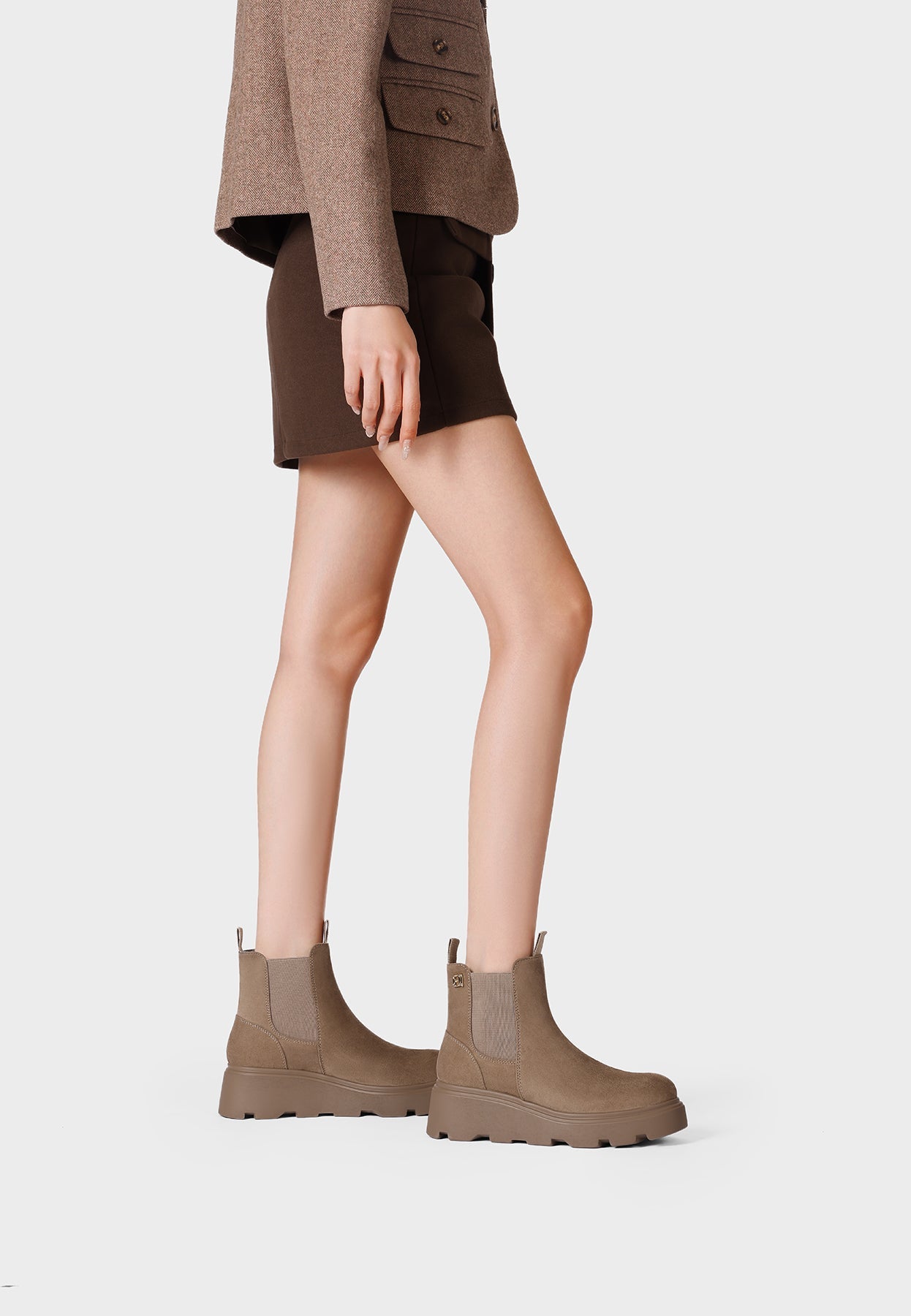 Bottines Chelsea Femme Olga – détail de la matière