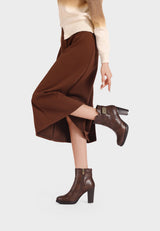 Bottines Femme Zia, Talon Carré à Boucle