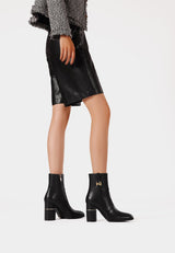 Bottines Femme Cassie, Talon Carré à Boucle