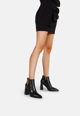 Bottines Femme Dune, Talon Carré Bout Pointu à Boucle