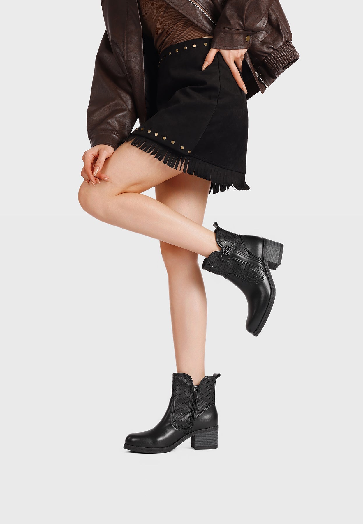 Bottines Femme Lise – détail de la matière