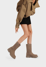 Bottines Femme Rose, Semelle Crantée