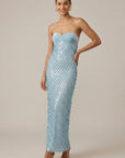 Robe Longue Femme à Sequins – Bustier Cœur Sans Bretelles