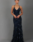 Robe Maxi Femme à Sequins – Élégance Dos Nu Sculptante