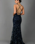 Robe Maxi Femme à Sequins – Élégance Dos Nu Sculptante
